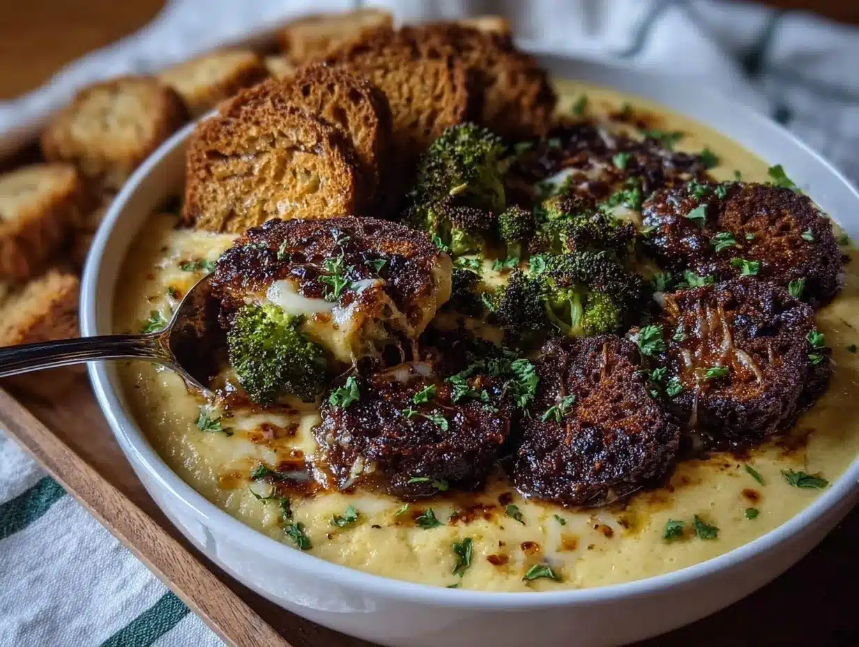 smoked gouda broccoli cheddar soup preparation steps