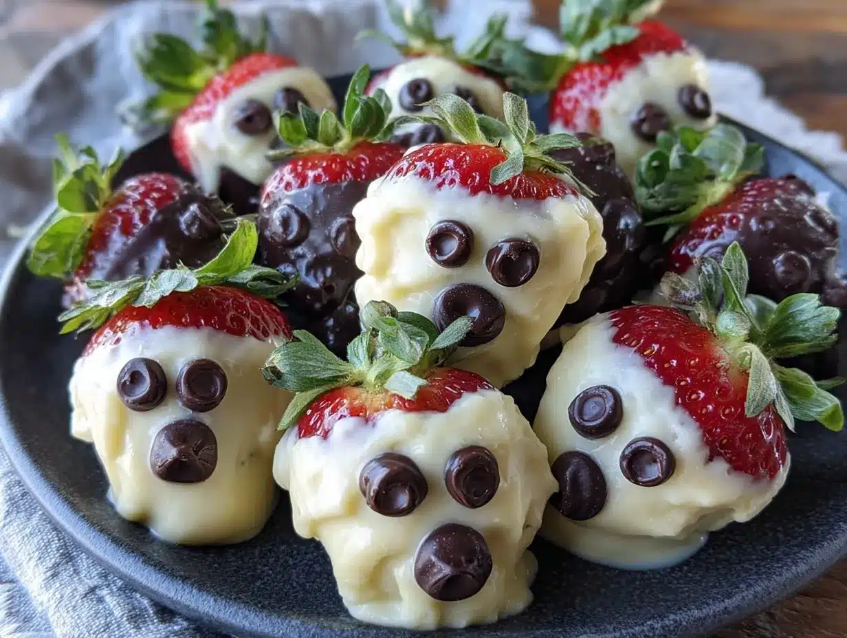 Spooky Ghost Strawberries preparation steps