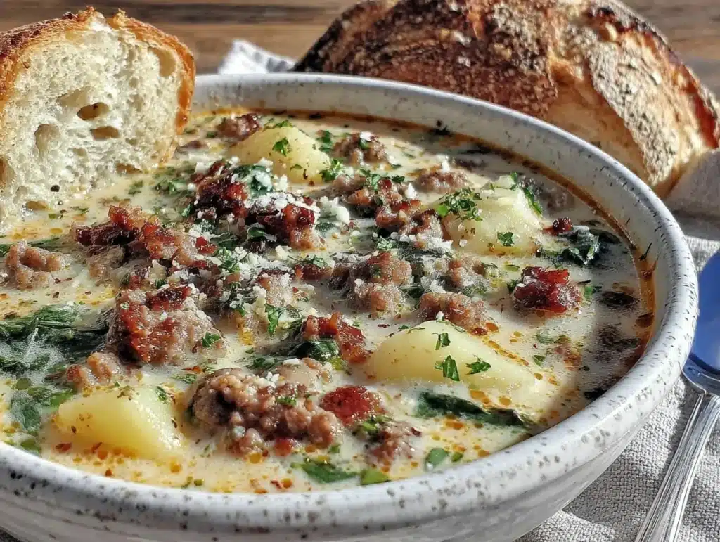 Tuscan Sausage Potato Soup - featured image