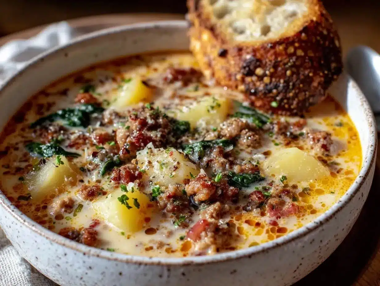 Tuscan Sausage Potato Soup preparation steps