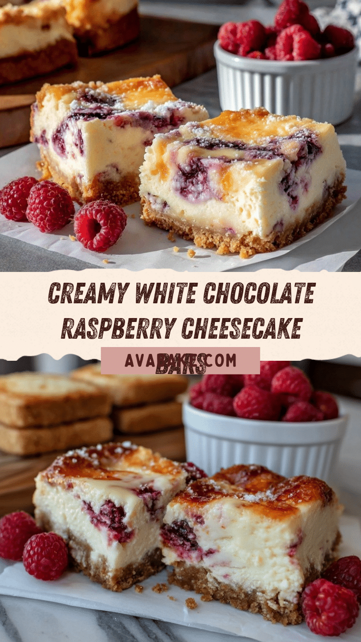 white chocolate raspberry cheesecake bars recipe