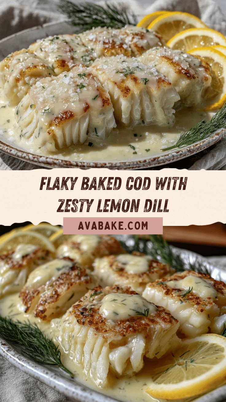 baked cod with lemon dill sauce recipe