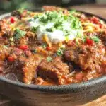 beef chili con carne slow cooker - featured image