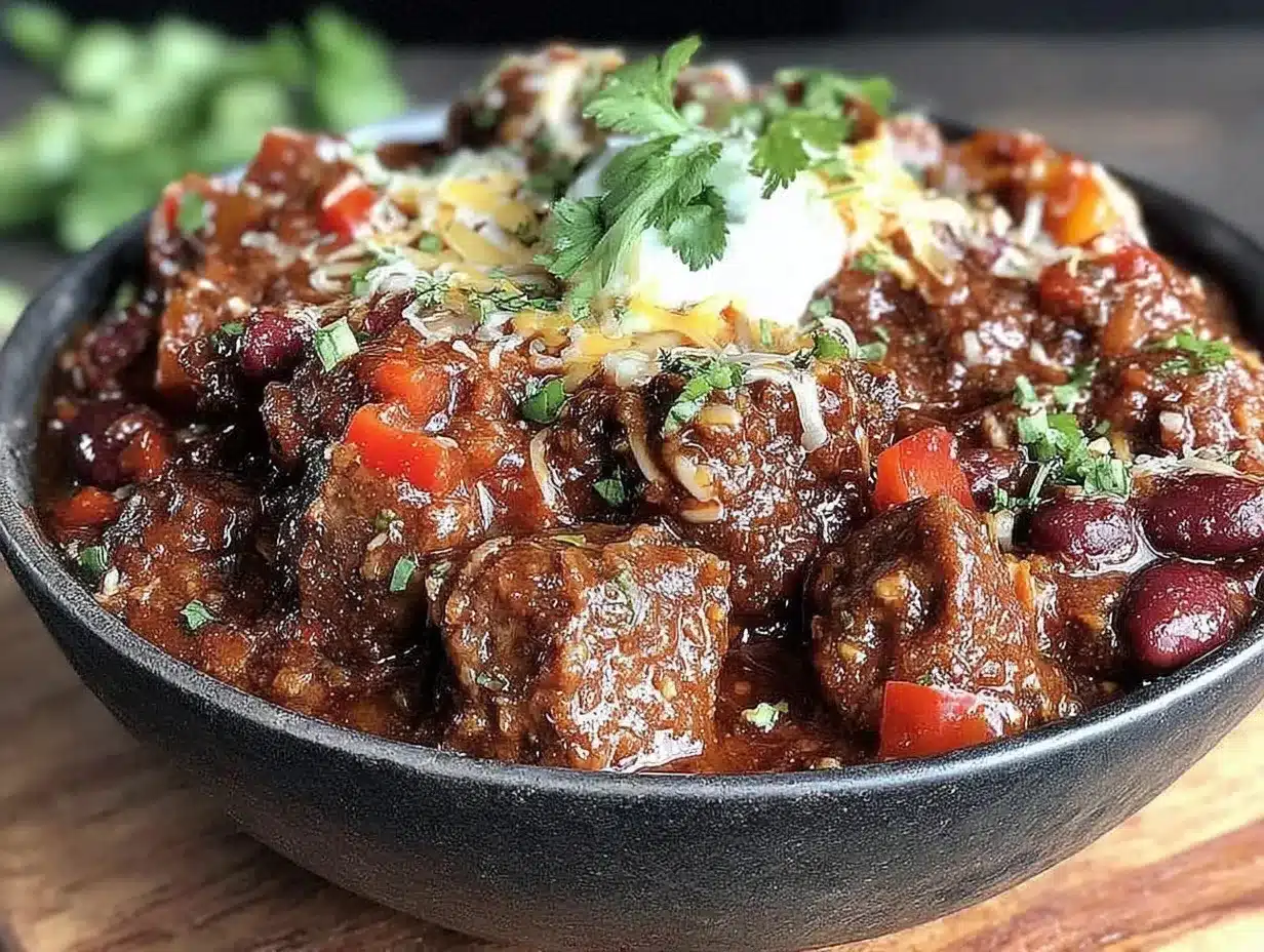 beef chili con carne slow cooker preparation steps