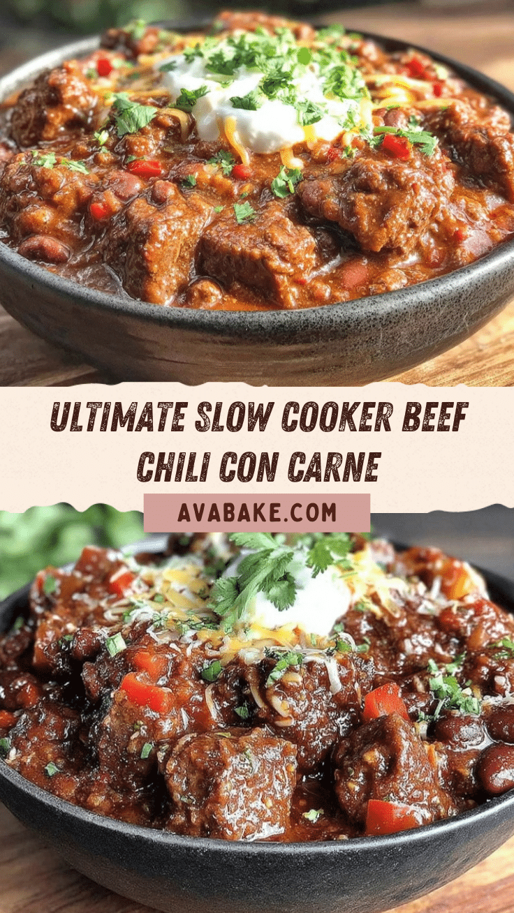 beef chili con carne slow cooker recipe