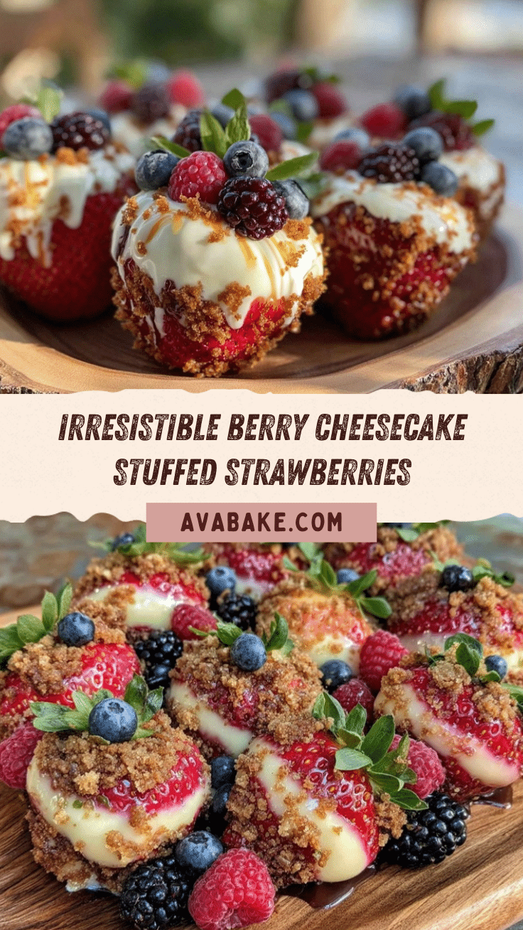 berry cheesecake stuffed strawberries recipe