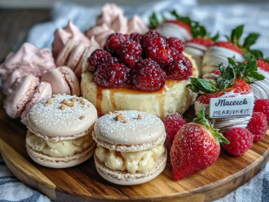 blush dessert charcuterie board - featured image