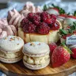 blush dessert charcuterie board - featured image