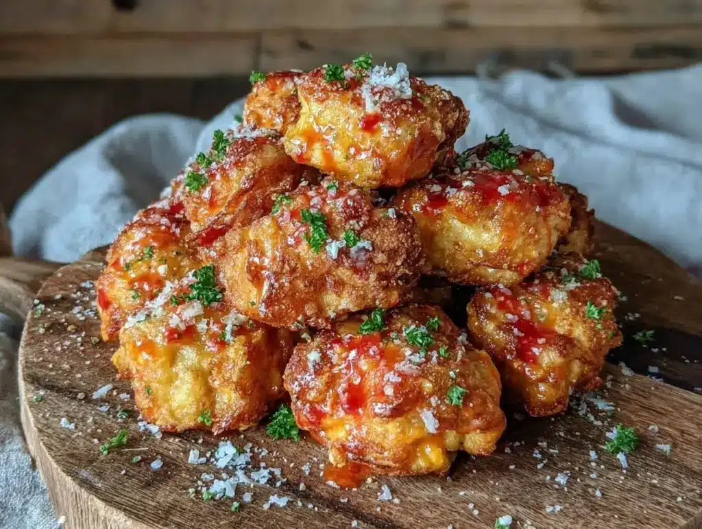 buffalo parmesan chicken poppers - featured image