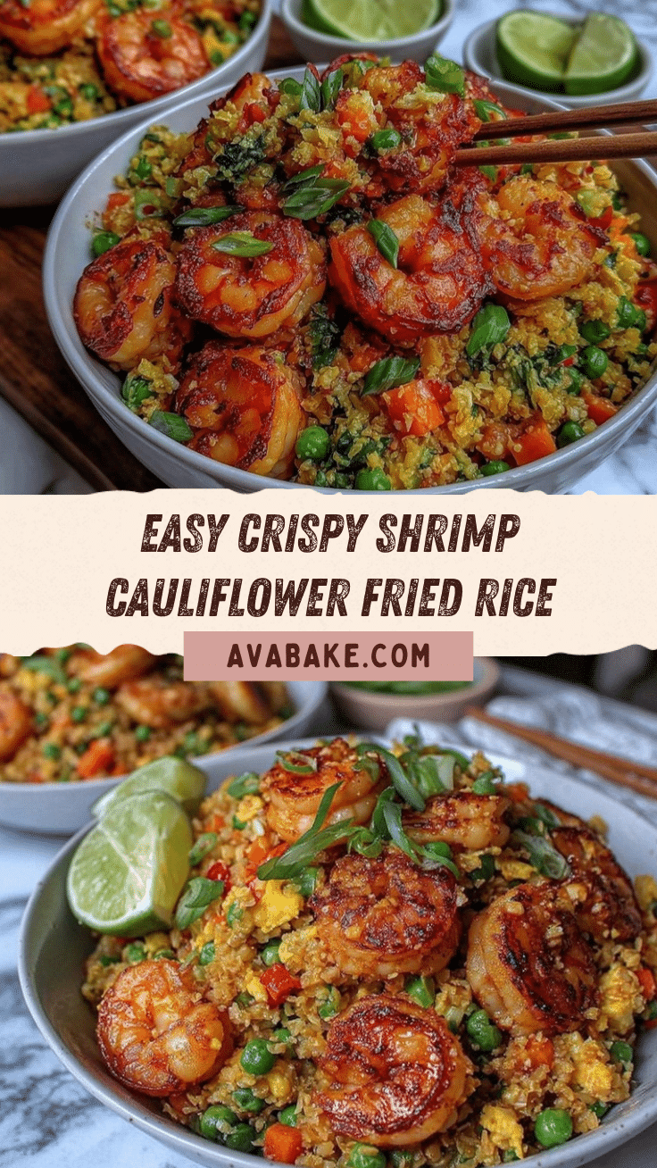 Cauliflower Fried Rice with Crispy Shrimp recipe