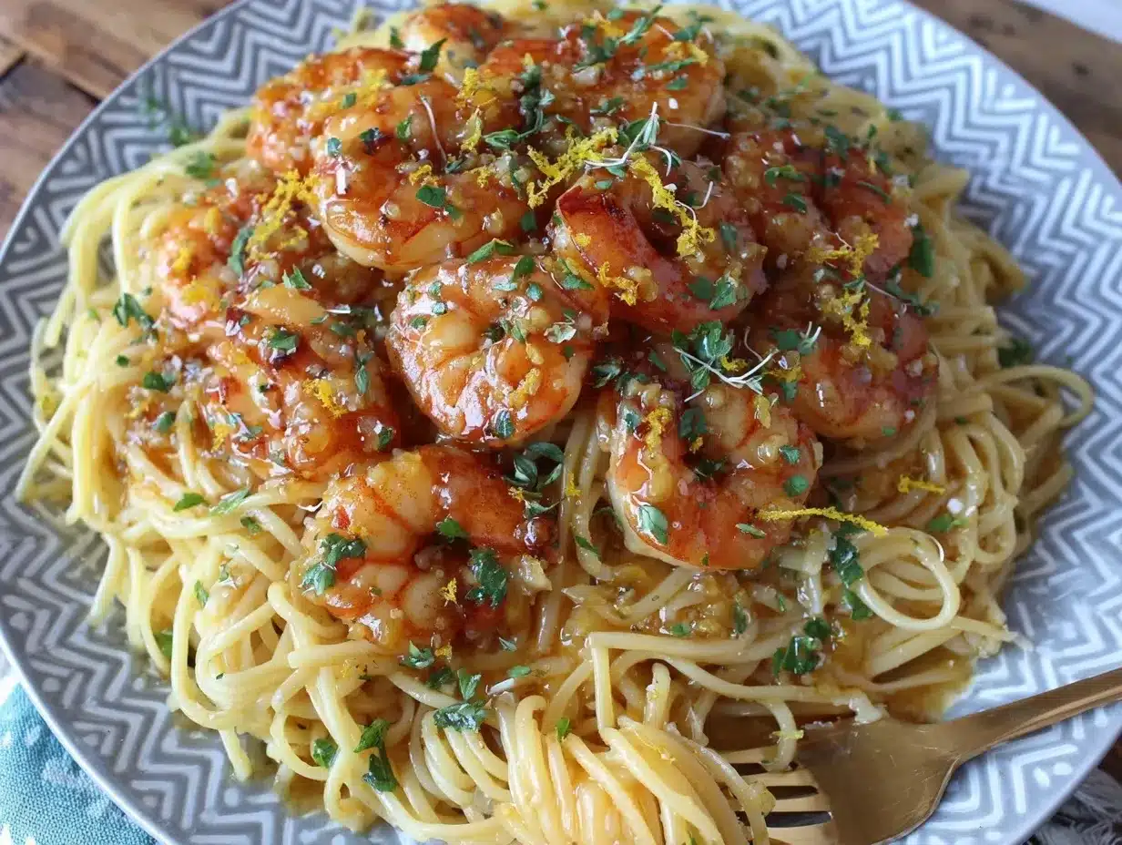 Champagne Shrimp Scampi preparation steps