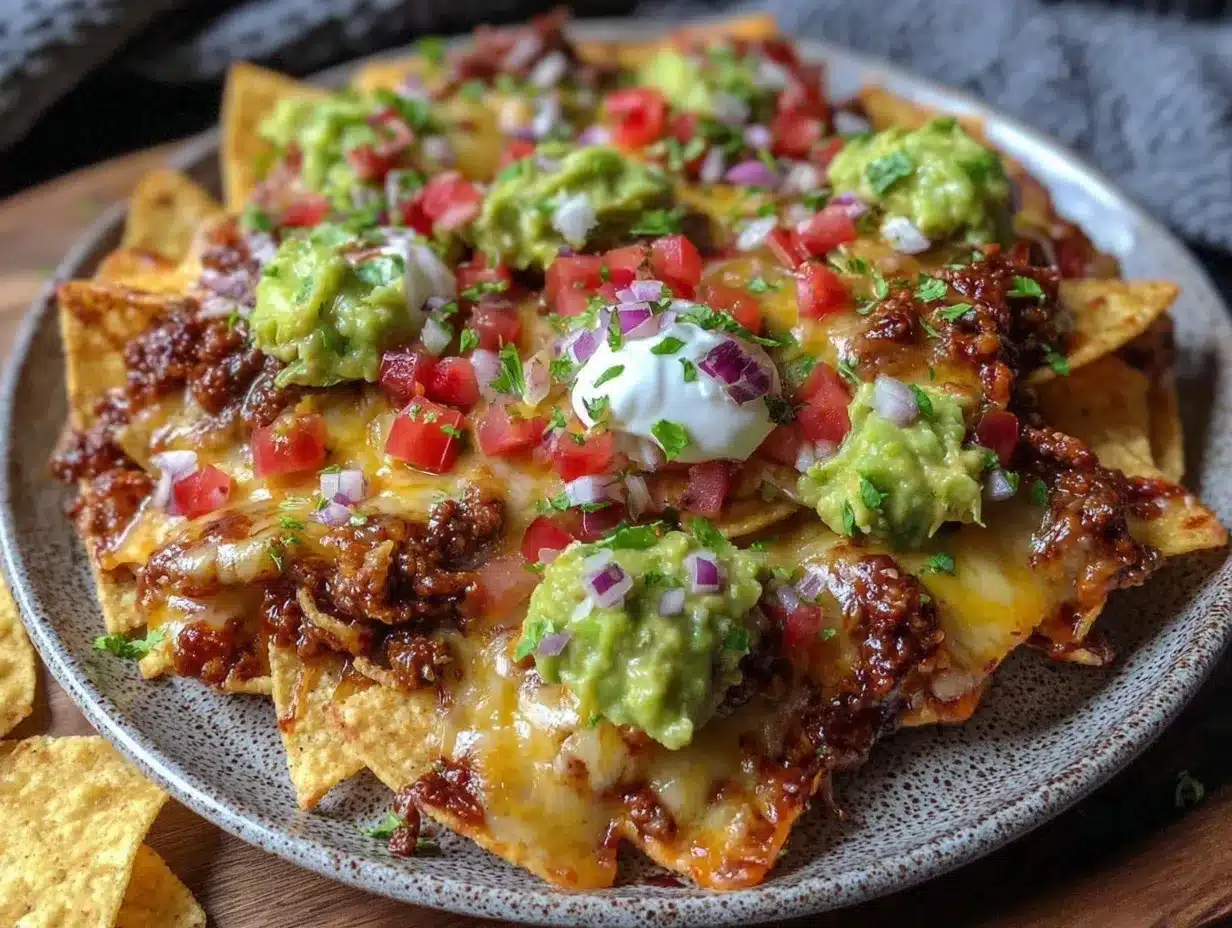 Cheesy Beef Nachos Supreme preparation steps