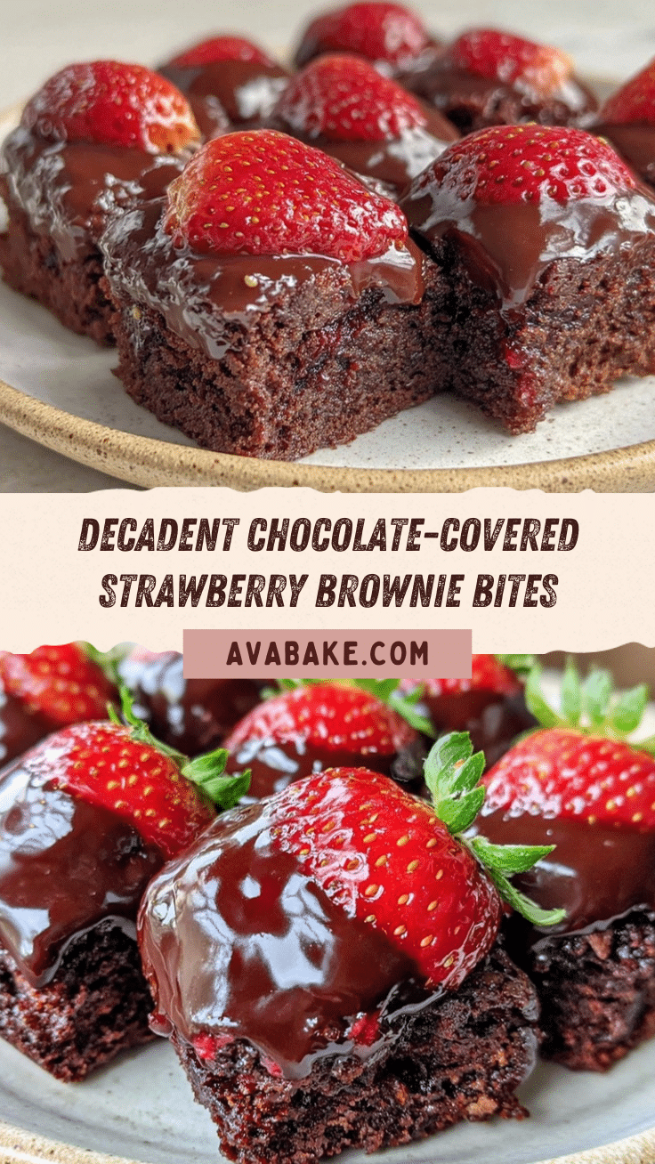 chocolate-covered strawberry brownie bites recipe