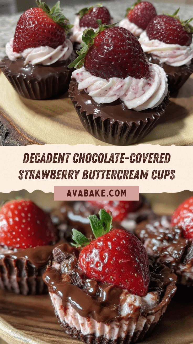 chocolate-covered strawberry buttercream cups recipe