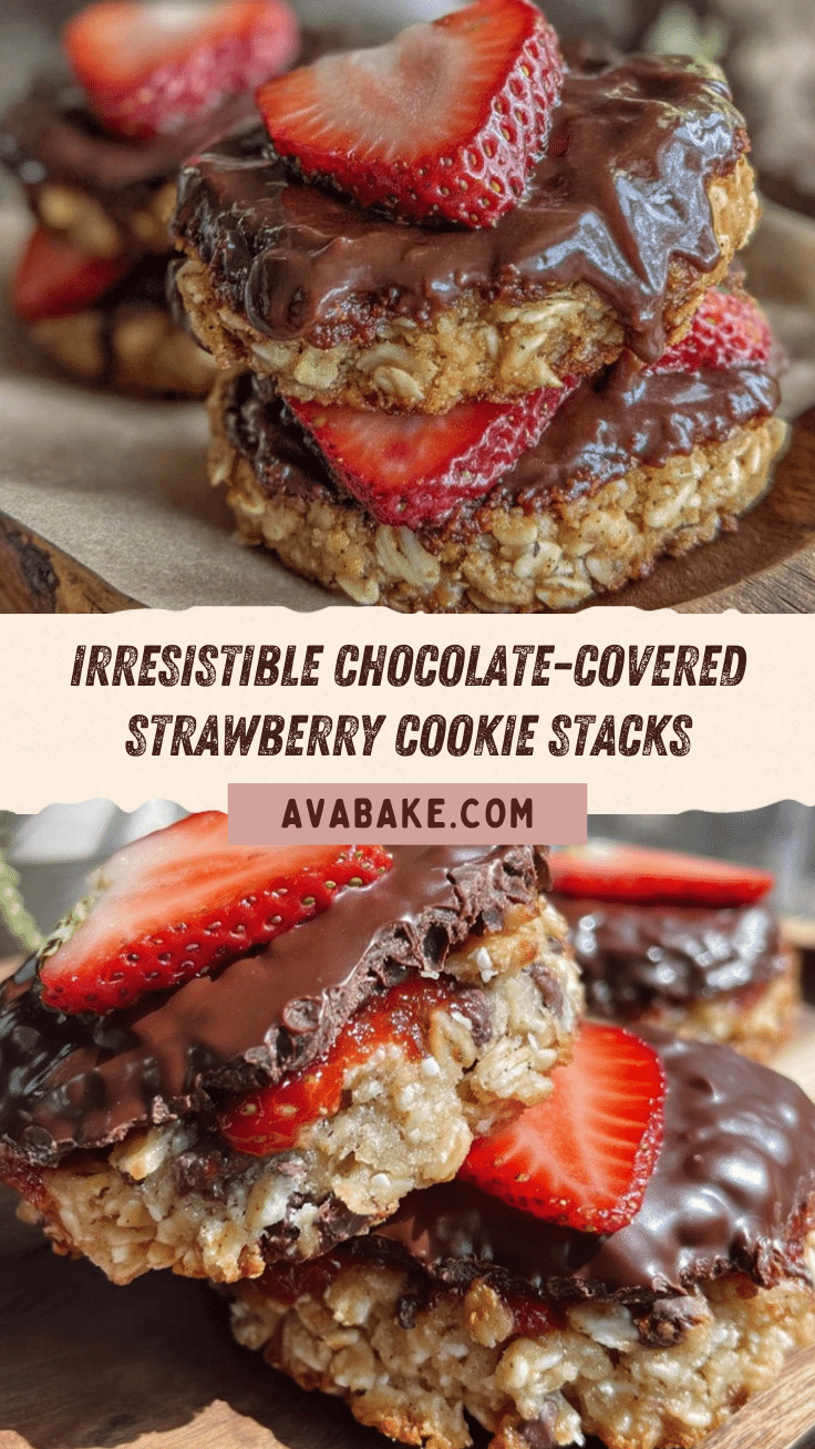 Chocolate-Covered Strawberry Cookie Crisp Stacks recipe