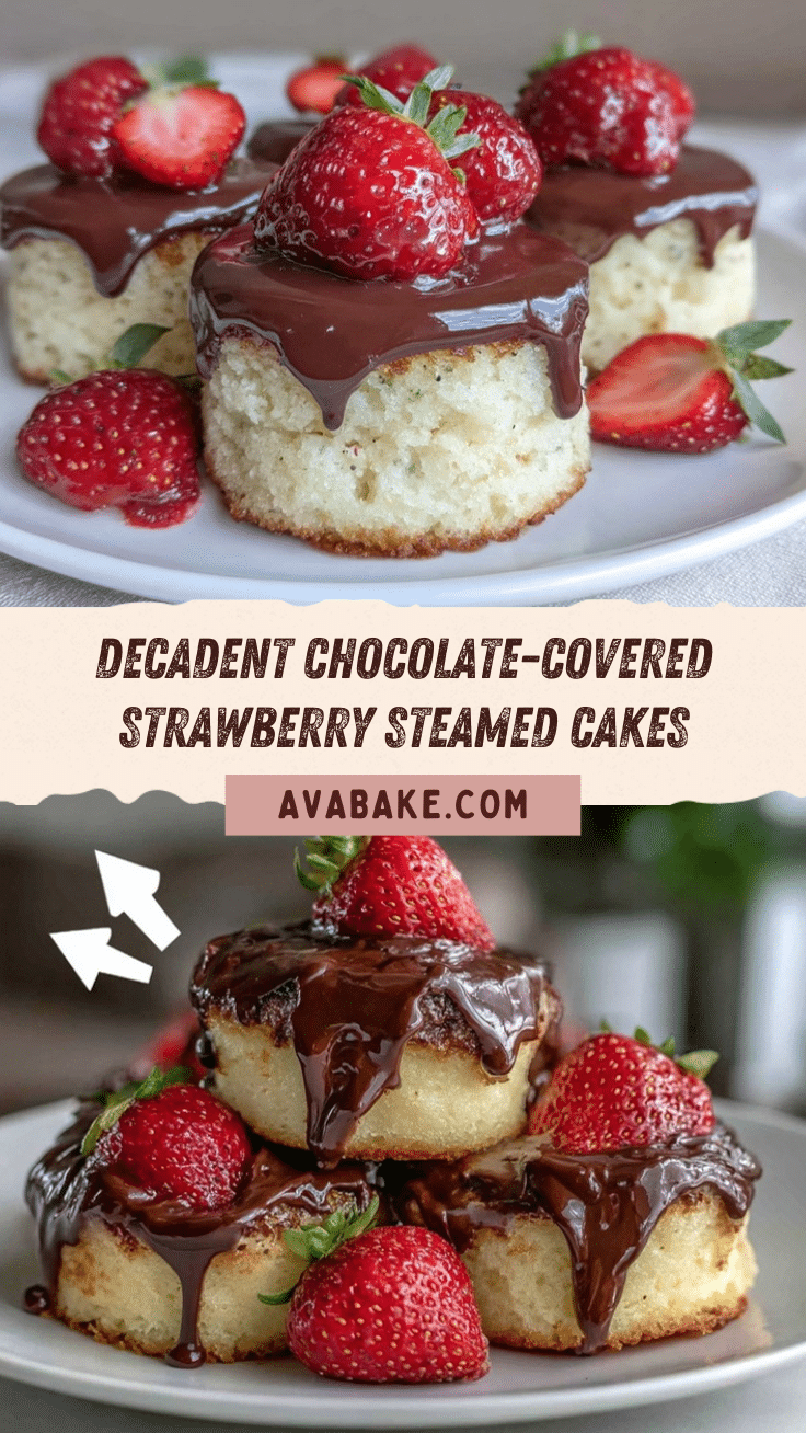 chocolate-covered strawberry steamed cakes recipe