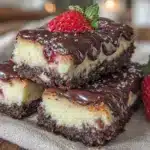 chocolate-dipped strawberry mini cheesecake sticks - featured image