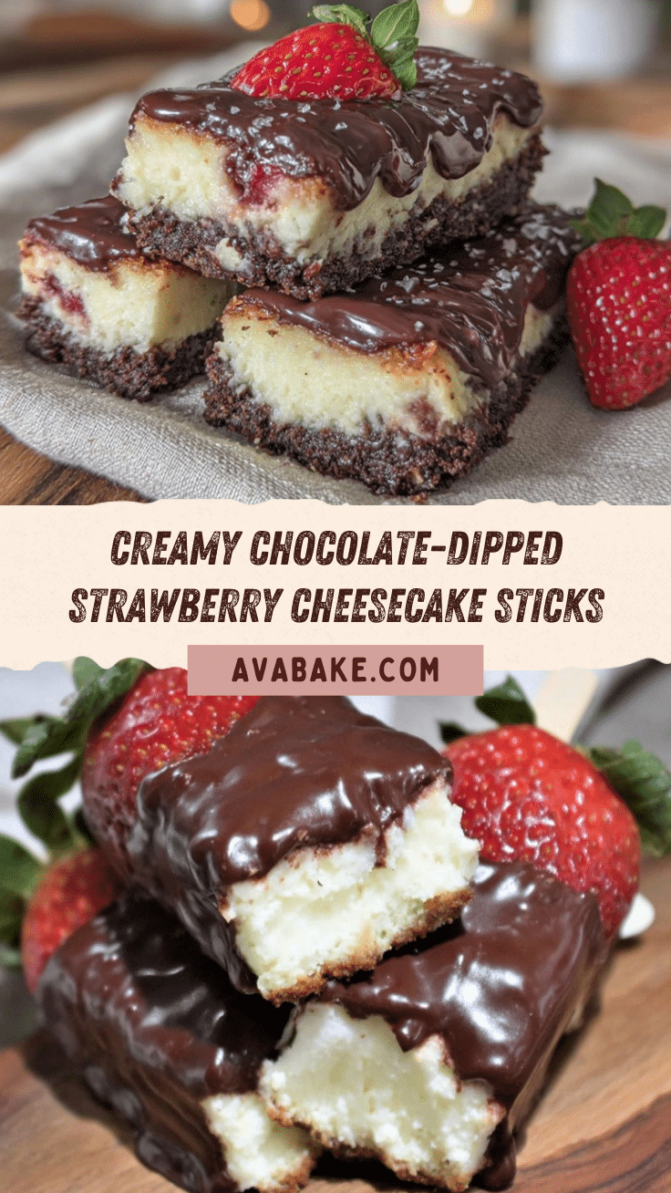 chocolate-dipped strawberry mini cheesecake sticks recipe