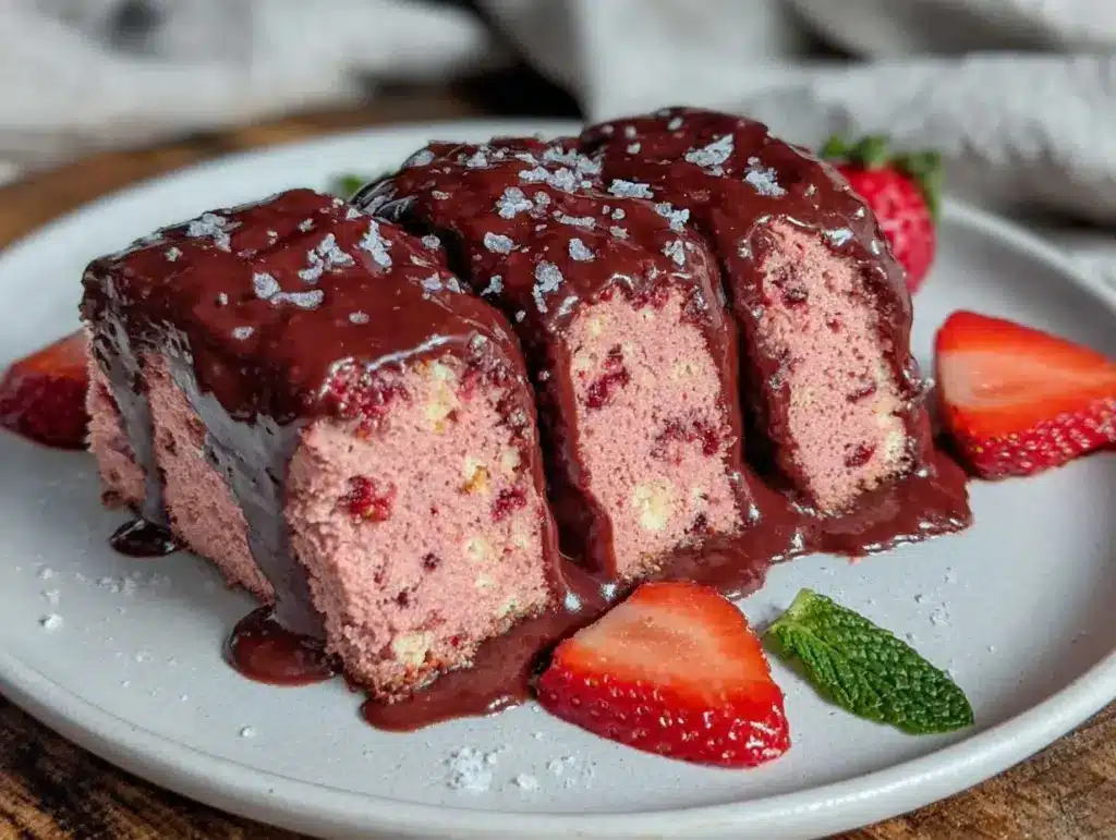 chocolate-dipped strawberry mousse wedges - featured image