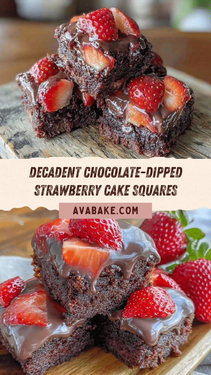 chocolate-dipped strawberry sheet cake squares recipe