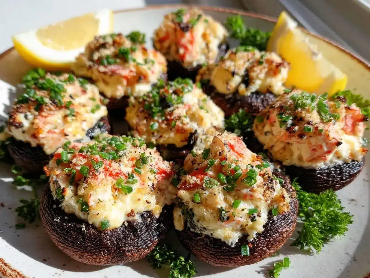 crab stuffed mushrooms preparation steps