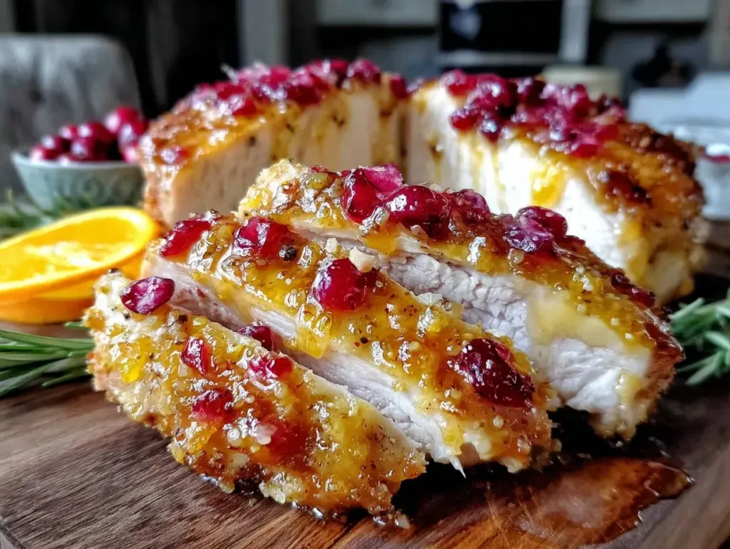 cranberry orange glazed turkey breast - featured image