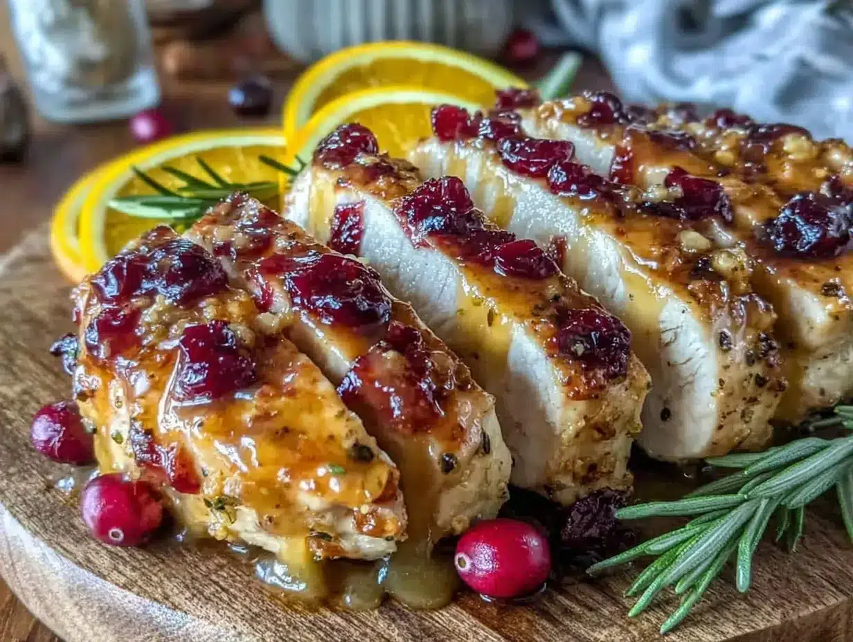 cranberry orange glazed turkey breast preparation steps