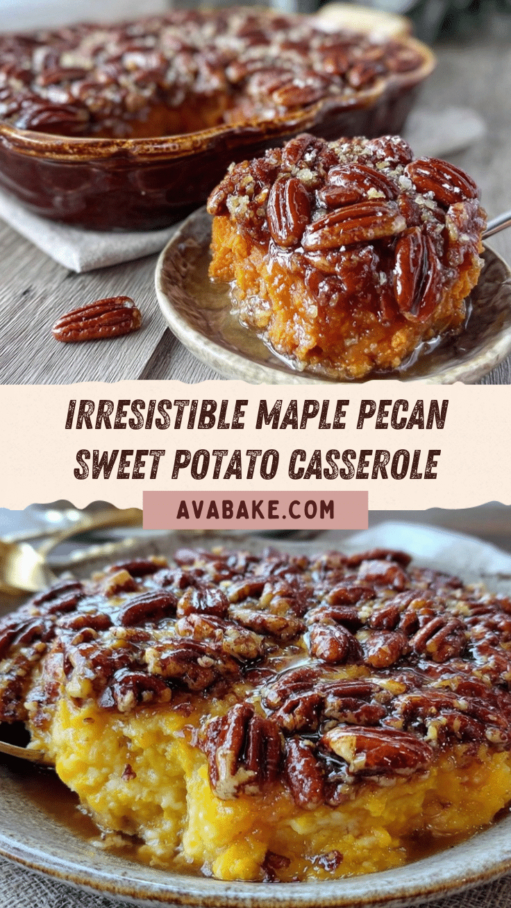Creamy Maple Pecan Sweet Potato Casserole recipe
