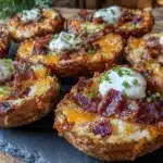crispy loaded potato skins - featured image