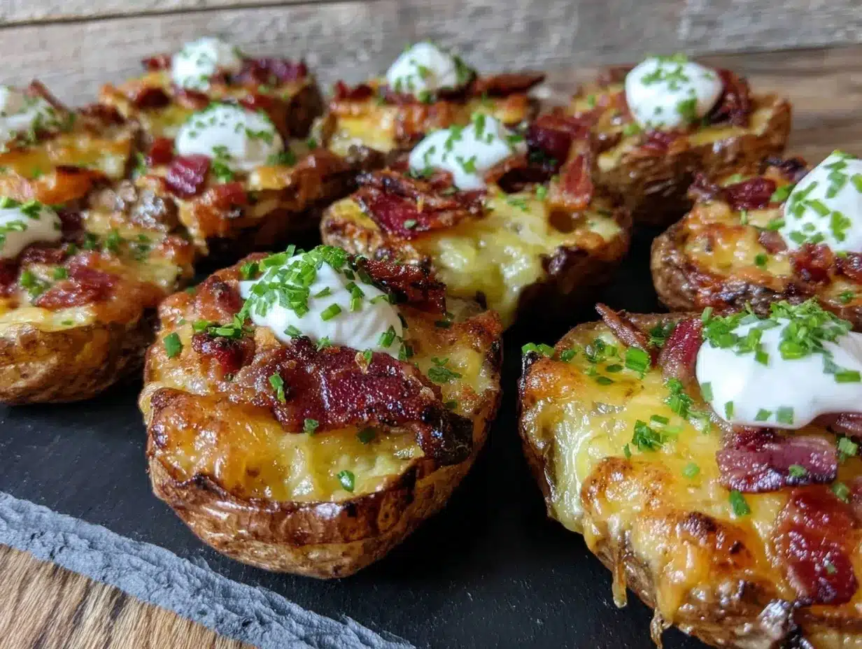 crispy loaded potato skins preparation steps
