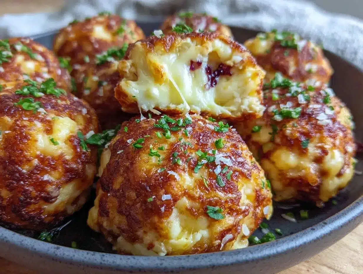 crispy queso-stuffed chicken ranch balls preparation steps