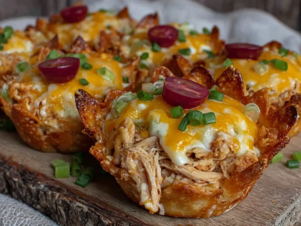 Crispy Super Bowl Chicken Ranch Quesadilla Cups - featured image