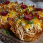 Crispy Super Bowl Chicken Ranch Quesadilla Cups - featured image