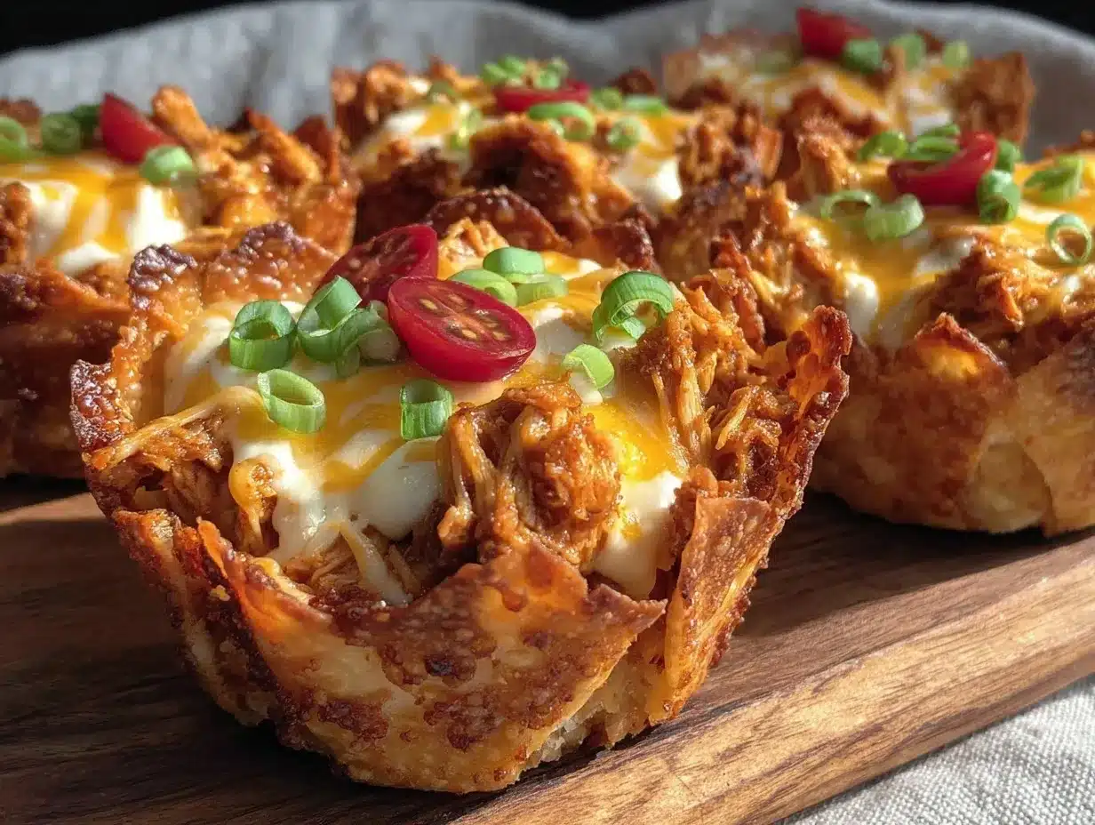 Crispy Super Bowl Chicken Ranch Quesadilla Cups preparation steps