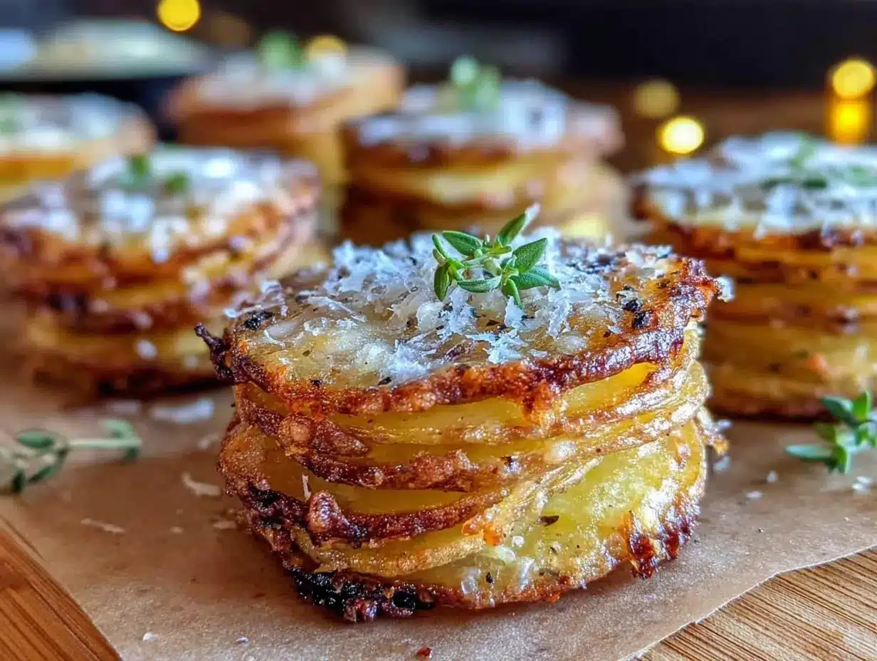crispy truffle Parmesan potato stacks preparation steps