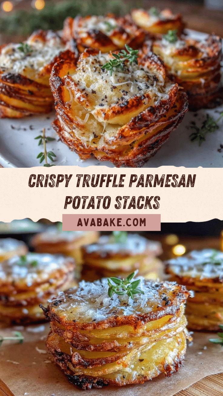 crispy truffle Parmesan potato stacks recipe