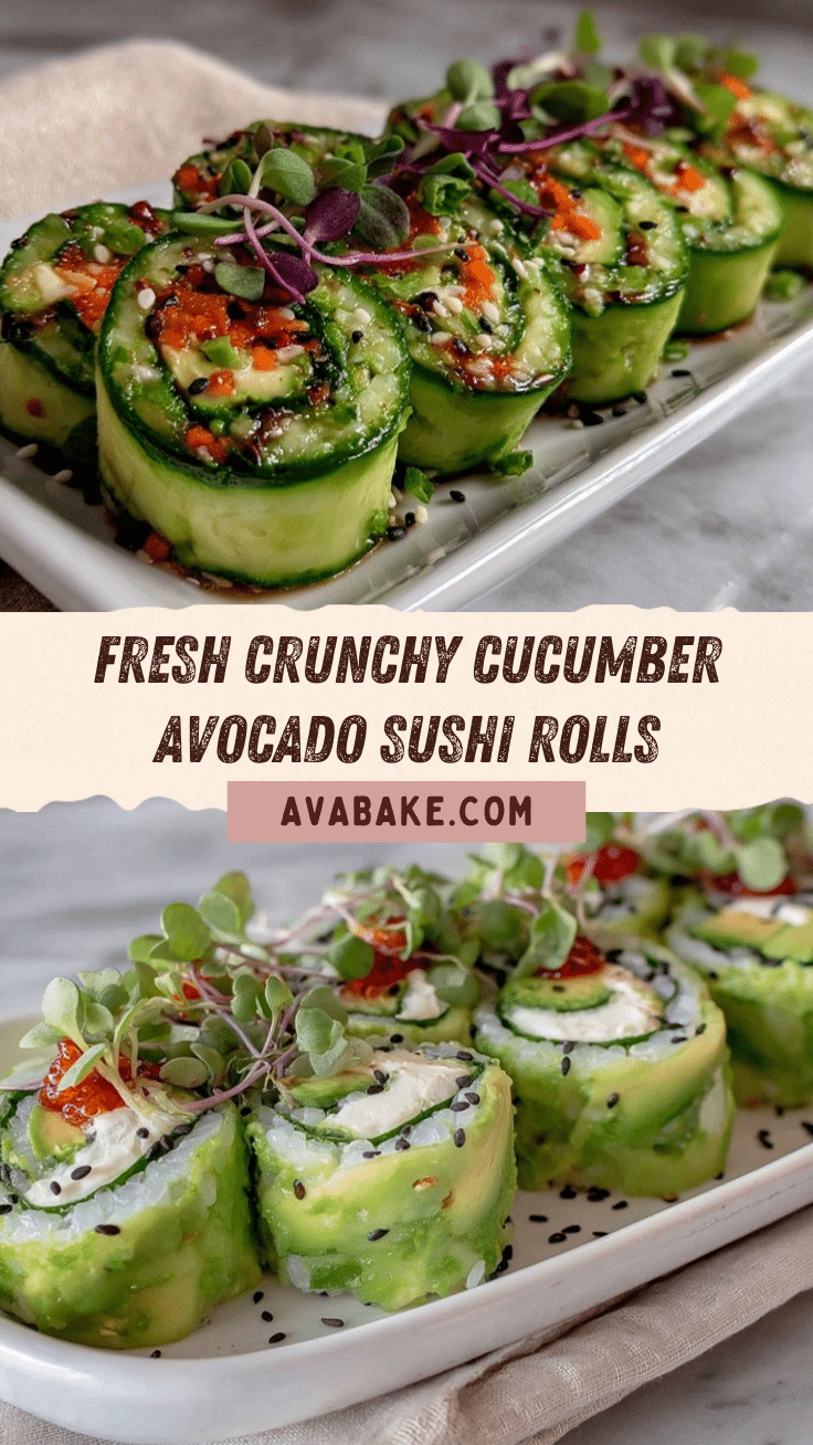 cucumber avocado sushi rolls recipe