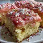 easy pink sprinkle dessert bars - featured image