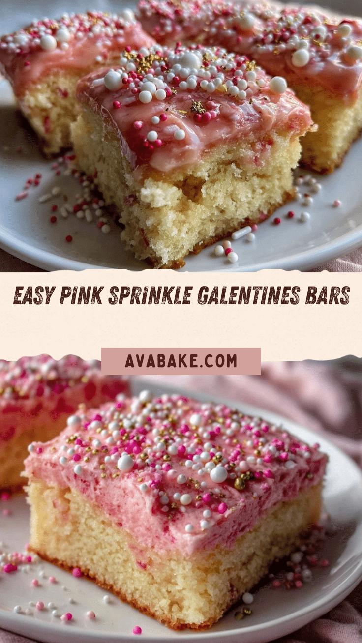 easy pink sprinkle dessert bars recipe