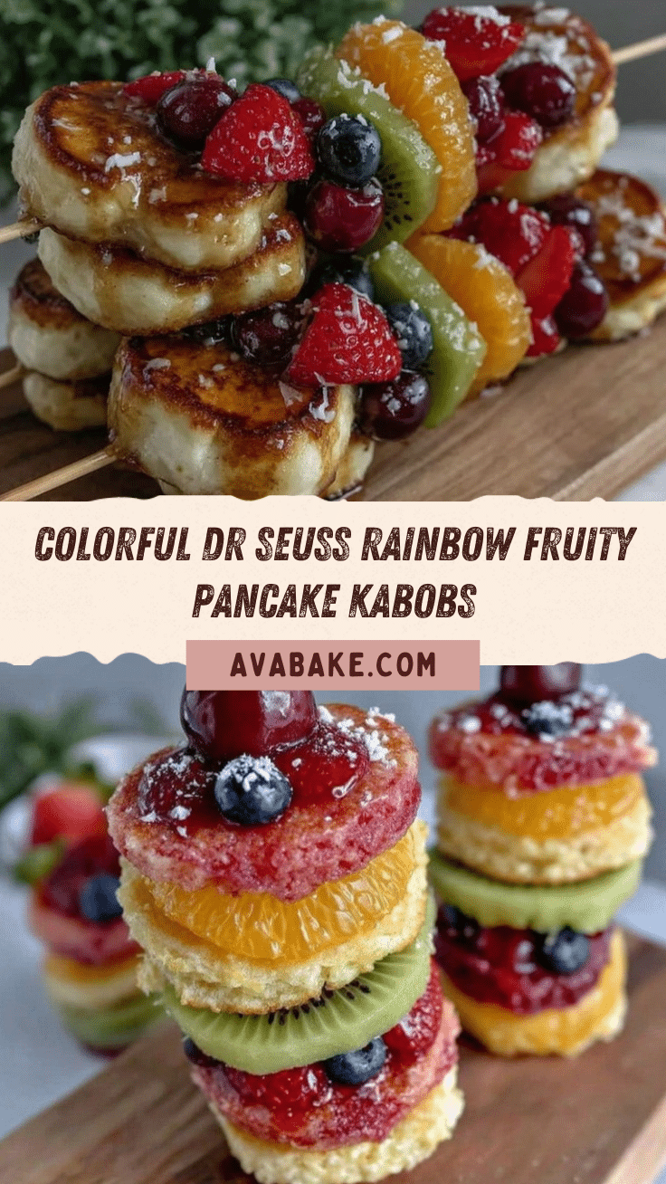 fluffy dr seuss rainbow fruity pancake kabobs recipe