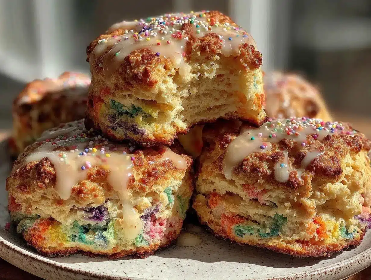 Fluffy Dr. Seuss Rainbow Scone Cloud Towers preparation steps