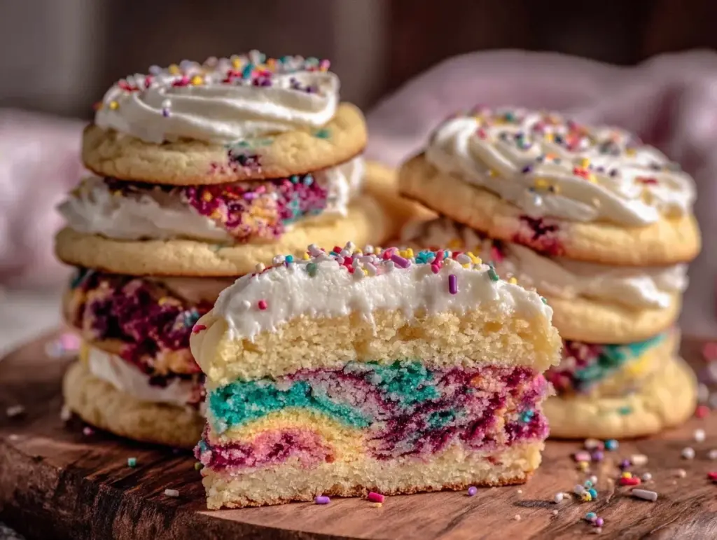 Fluffy Dr. Seuss Rainbow Sugar Cookie Stacks - featured image