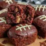 Football Shaped Brownie Bites - featured image
