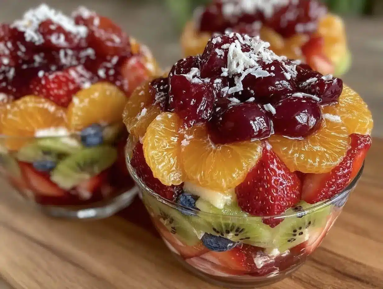 fresh dr seuss rainbow stack fruit cups preparation steps