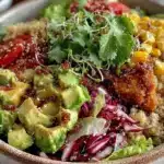 fresh healthy veggie quinoa taco bowls - featured image