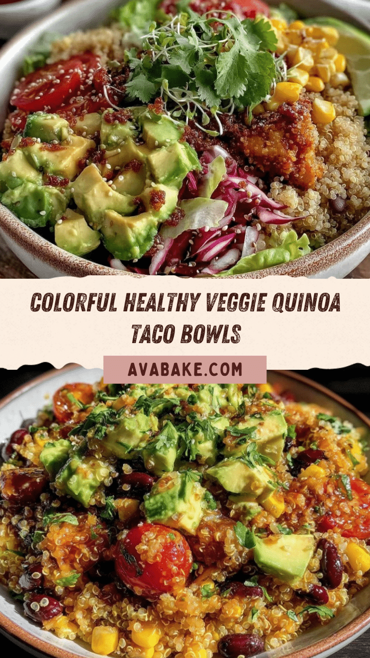 fresh healthy veggie quinoa taco bowls recipe
