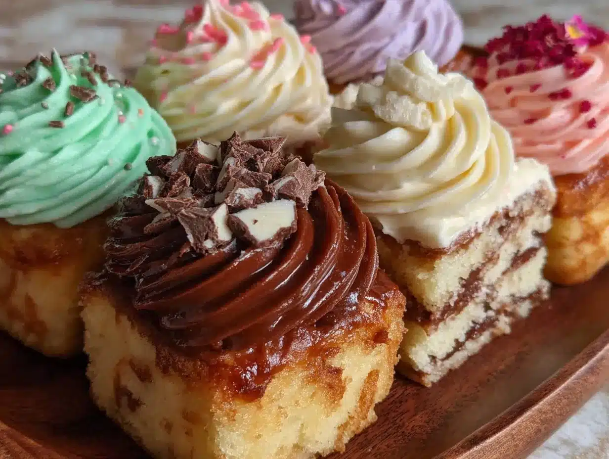 Galentine’s Frosted Mini Cake Sampling Board preparation steps