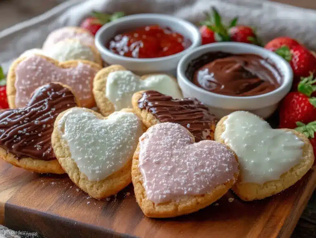 Galentine’s Heart-Shaped Cookie Dipper Platter - featured image