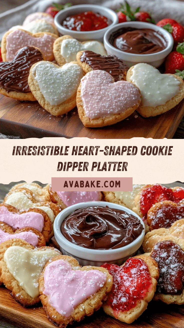 Galentine’s Heart-Shaped Cookie Dipper Platter recipe