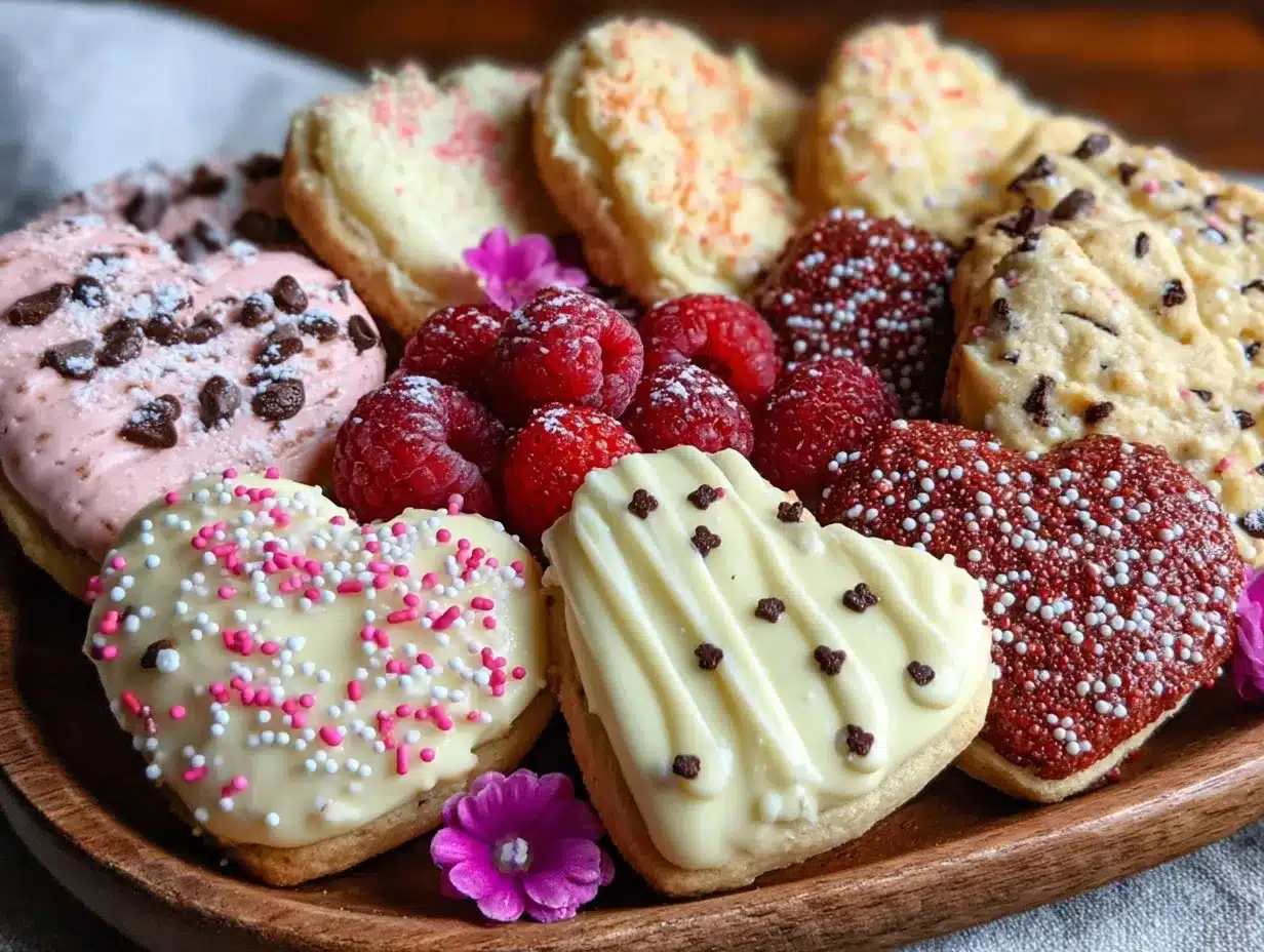 Galentine’s Mini Heart Cookie Party Board preparation steps